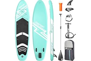 FBSPORT Tavola da SUP Gonfiabile SUP, Stand Up Paddling Board, Stand Up Paddle Board Gonfiabile per Stand Up Paddling 15CM Spessore, Surf con Alluminio Regolabile SUP Paddle + Pompa