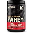 Optimum Nutrition Gold Standard 100 Percent Whey Muscle Building and Recovery Protein Powder with Naturally Occurring Glutamine and BCAA Amino Acids, Double Rich Chocolate Flavour, 10 Servings, 310 g