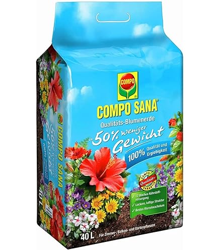 COMPO Bio Universalerde torffrei mit Schafwolle, 30 L  50% weniger  Gewicht, torffreie BioBlumenerde mit SchafwollNaturdnger, fr Garten,  Balkon, Obst & Gemse, Bio Universalerde leicht : Amazon.de: Garten