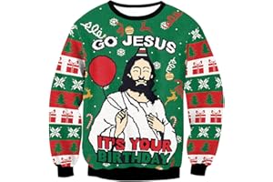 PEUIGNAO Rude Reindeer Cute Novelty Personalised Santa Snowman Merry Christmas Jumper for Women & Men - Ugly Xmas Sweatshirt