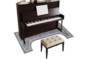 Tehocwiz Alfombra para Piano Insonorizada Antideslizantes Alfombra for Piano Vertical Alfombra Bateria Electronica Protector Alfombra para Piano y Otros Instrumentos 160 cm x 70 cm