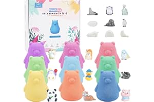 SHUCHING 9 Grandi Bombe da Bagno Bambini Orsa, Bombe da Bagno con Sorpresa, Set Regalo di Palline da Bagno Naturale e Biologiche per Bambina e Bambino in Compleanno Natale Halloween