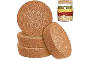 OLYCRAFT 4 pz Grandi Tappi di Sughero 73-90mmTappi di Sughero per Bottiglie Tappo di Sugheri Conici Tappo di Sugheri Coperchi in Legno per Cucina Bomboniere per Conserve