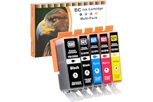 LOSMANN D&C 5 kartridże do drukarek kompatybilne z Canon PGI-520 CLI-521 Pixma iP3600 iP4600 iP4700 MP540 MP550 MP560 MP620 MP630 MP640 MP980 MX870