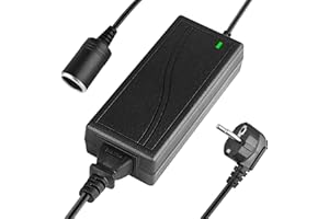 Shentian Car Cigarrillo Lighter Enchufe AC a DC Adaptador 240V a 12V 6A Universal Cargador de Coche Alimentador Convertidor Cargador de Coche (72W)