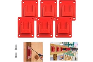 YRHPLM 6 Packs Tool Holder for Milwaukee M18 18V,Drill Organizer Wall Mount - Power Tool Storage Wall-Mounted, Workshop Storage For Construction Sites Farming Equipment