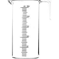 Fripac-Medis Messbecher (Messzylinder) mit Messskala von 5-250 ml, zum Abmessen von Flüssigkeiten/Feststoffen…
