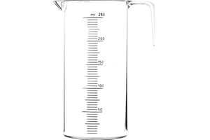 Fripac-Medis Miarka (cylinder pomiarowy) ze skalą pomiarową 5-250 ml, do odmierzania cieczy/substancji stałych, przezroczysta