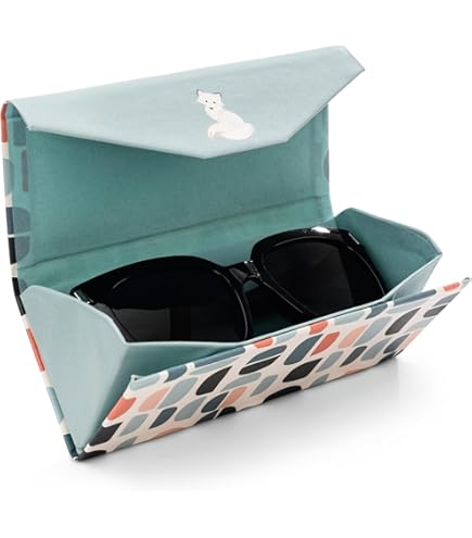 Custodia Per Occhiali Sass & Belle - Plastica Rigida Con Stampa Animal Print, Include Panno - Foto 2