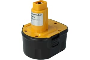 Batteri NI-MH 2 000 mAh i svart gul lämplig för DEWALT 152250-27 etc. ersätter DC9071, DE9037, DE9071, DE9074, DE9075, DE9501