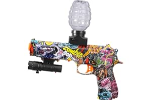 HXPLN Gel Ball Blaster, Eletric Gel Blaster Toy, High Speed 12 Rounds per Second, Backyard Gun & Outdoor Activities, Ages 14+