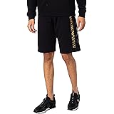EA7 Herr Side Brand Sweat Shorts, Svart