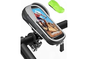 LEMEGO Bike Phone Holder Waterproof - Motorbike Phone Holder 360-Degree Rotatable, Bicycle Phone Mount, Bike Handlebar bag with Rain Cover & Reflective for 4.7-7'' Smartphone