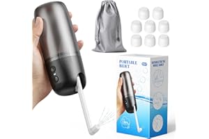 Portable Bidet, XstarG Rechargeable Travel Bidet Sprayer, 3 Pressure Modes Electric Toilet Sprayer for Personal Hygiene Clean, Baby Wash, Women Men Cleaning, 1200 mAh Battery, 230ml Tank, 9 Nozzles