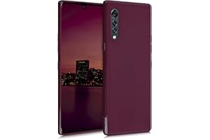 kwmobile Etui kompatybilne z LG Velvet Case - miękkie, cienkie, ochronne silikonowe etui TPU - bordowy fiolet