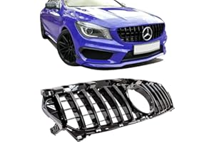 ‎DM AUTOTEILE Kühlergrill Schwarz glanz kompatibel für Mercedes W117 CLA ab 2013-2016 auch A45 AMG auf Sport-Panamericana GT DM Autoteile 2730
