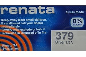 BEST PRICE SQUARE 2x Renata 379 Mercury Free 1.55 Volt Watch Battery Replaces SR521SW