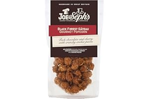 Joe & Seph's Black Forest Gâteau Gourmet Popcorn, 1 x 70g Pouch | Gourmet Air-Popped Popcorn | Handmade in UK | 100% Natural Ingredients