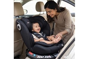 Mee Mee Orbit 360° Rotatable Convertible ISOFIX Car Seat for 0–12 Years (0–36 kg) | Rear & Forward Facing | ECE R44/04 Certified | 5-Point Safety Harness | Adjustable Recline & Headrest | Model Name: Orbit | Black