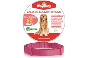Woyamay Collier Calmant pour Chien, Taille Réglable Collier Apaisant pour Chiens, Apaisant Durable Collier de Chien Réduit Le Anti-Anxiété et Stress, Naturel Calmant pour Colier Chien Rouge