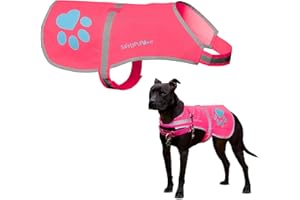 SafetyPUP XD Hund Warnweste, Größen passen Hunde 14 lbs bis 130 lbs Rosa Mittel
