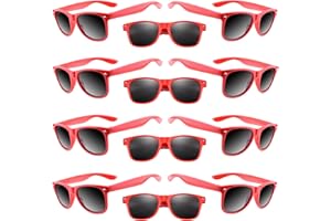 Astaron 12 pcs Lunettes de Soleil de Fête, Lunettes de Soleil de Fête Rétro pour Hommes Femmes Fournitures de Fête Néon pour Fête de Mariage à la Plage, Piscine, Différentes Couleurs