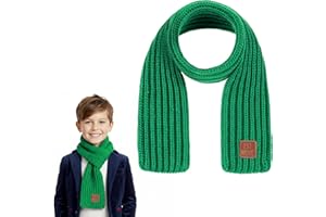 ADLABLD Warm Scarf for Kids, Cute Winter Scarves for Boys & Girls Black Knitting Scarf for Kids Child Winter Neck Warmer(Red)