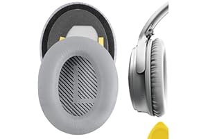 Geekria - Cuscinetti di ricambio per cuffie Bose QC35 ii, Bose QuietComfort 35, cuscinetti auricolari copri-orecchie, colore argento