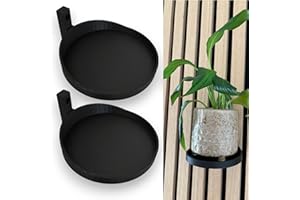 JS3DMANUFAKTUR 2 Stück Pflanzentablett Pflanzenhalterung für Akustikpaneele - Pflanzenring in schwarz für Akustik Paneele - Pflanzenhalter für Wandpaneele/Akustikpanel für Pflanzen/Blumen und Deko-Zubehör-Artikel