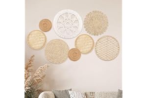 DETENE 8 Cesti Da Parete in Stile Boho Cesti da Parete Intrecciati Decorazioni Da Parete In Rattan Per Decorazioni Da Casa Parete Agriturismo Soggiorno