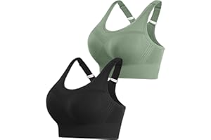 Litherday Damski biustonosz sportowy Max Control Solid High Impact bez fiszbin biustonosze dla kobiet zdejmowana wyściółka joga siłownia bieganie krótki top