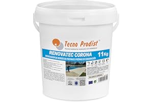 Tecno Prodist RENOVATEC CORONA - (BLANCO ARENA 11 Kg), Pintura renovación bordes de piscinas o piedra de coronación - Antideslizante - Alta resistencia y durabilidad - Fácil Aplicación