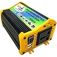 Qunan aks Power M fied Sine Wave Inverter High Frequency Power Inverter DC 12V to AC 220V Converter Car Power r Inverter wi 2.1A Dual USB Port Clips