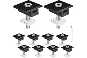 LMYEVYD 10 Stück Mittelklemme PV Modul 30mm Schwarz, Solar Halterung, Modulklemmen Solar, Aluminiumlegierung Halterung Solarpanel, Befestigung Solarmodul für Dächer, Böden, Camping, Wohnwagen