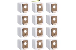 JUTYUM 12 Stück Staubsaugerbeutel für ECOVACS DEEBOT N8/N8 Pro/N8 Pro Plus/N8 PRO Care, DEEBOT OZMO T8/T8 Pure/DEEBOT OZMO T8+, T9/T9+/T9 AIVI, yeedi vac 2 pro/vac max/vac hybrid/yeedi vac Station