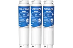 Waterdrop WD-F25 Filtro Acqua Frigorifero, Sostituzione per Bosch UltraClarity 644845 REPLFLTR10 00740560 9000194412 Neff Gaggenau Miele/Haier 0060820860 0060218743 Rangemaster DXD 90170 (3)