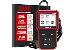RICOKEY OBD2 Scanner Car Engine Fault Code Reader Wired ODB2 OBD Diagnostic Scan Tool for Check Engine Light, View Freeze Frame, Live Data, EVAP System Test V302 for 9 OBDII Protocol Vehicles Since 1996