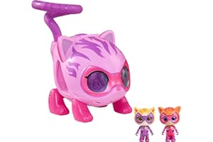 Just Play Disney Junior SuperKitties Su-Purr Wild Kitty Copter with Lights and Sounds, 3 Pieces, Poseable Figures, Toy for Fans, Girls, Kids, Ages 3 and Up