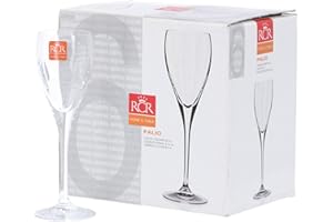 RCR CRISTALLERIA ITALIANA RCR Palio Calici Liquore, Vetro, Trasparente, Confezione da 6 Pezzi, 8 cl