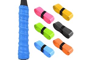 flintronic Cintas de Agarre de Raqueta, Overgrips Padel, 6/15 PCS Grips Padel Perforados para Raqueta de Tenis,para Bádminton,Antideslizante y de Secado Rápido,Cinta de Agarre para Mango Multicolor