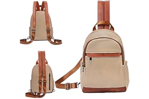 ECOTISH Women's Small Backpack, Anti-Theft Women's Backpack, 2-in-1 PU Leather, Elegant City Backpack, Waterproof Backpack, Daypack for School, Travel, Work