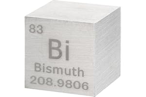 sourcing map Bismuth Cube, 0.5 Inch High Density Metal Element Cube Metal Density Cube for Chemical Elements Collection Science Education Experiment Application, Silver