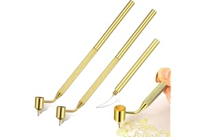 poraceous 2 Piezas Pluma de Pintura de Línea Fina Inclinada, 0,5 mm/0,7 mm para Pintar Líneas Finas Oblicuas, Herramienta Portátil para Dibujar Arañazos, para Reparar Arañazos Coche Manualidades