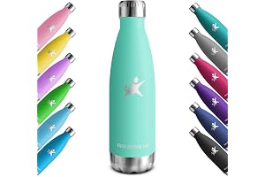KollyKolla Botella Termica, 500ml, Botella Agua Acero Inoxidable, Termo Sin BPA, Cantimplora Termica Reutilizable, Water Bottle con Pared Doble Aislamiento, para Niños, Adultos, Deporte, Oficina