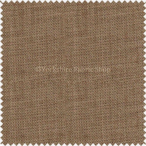 Soft Designer Linen Look Chenille Fabric Ideal for Upholstery Drapes Blinds Curtains Cushions Cream in Beige, in 135cm Width