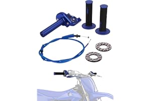IUVWISN Gas Rapido Gruppo Acceleratore Quick Turn Twist Con Cavo per Adatto per Manopole Moto Dell'acceleratore da 22 mm 50 cc 110 125 150 200 250 cc Dirt Pit Bike (Blu)