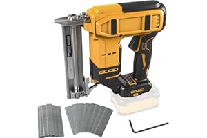 YWNYT Cloueuse Brad sans fil pour batterie Dewalt 18 V 20 V, agrafeuse sans fil 2 en 1, batterie 18 GA avec 1 000 clous et 1 000 agrafes pour l'amélioration de la maison et le travail du bois