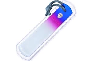 GLADZY Lima de Pies de Cristal Checo - Lima de Callos Delicada, Pedicura y Spa, Remoción de la Piel Agrietada, Cuidado Profesional del Talón y los Dedos del Pie, Superficies Incisas en Diferentes Granos