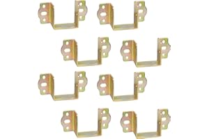 LIKERAINY Conectores para Cama Soporte de Viga Madera Anchura 50 mm Suspensión de Conexión Ganchos para Marco de Cama Metal Soportes para Rieles de Cama 8 piezas