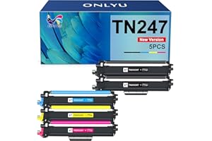 ONLYU TN-243CMYK TN247 Kompatibel für Toner Brother MFC L3750CDW TN-243CMYK TN243 Brother MFC-L3750CDW DCP-l3550CDW Toner MFC-L3770CDW HL-L3230CDW HL-L3210CW MFC-L3730CDN MFC-L3710CW 5er-Pack